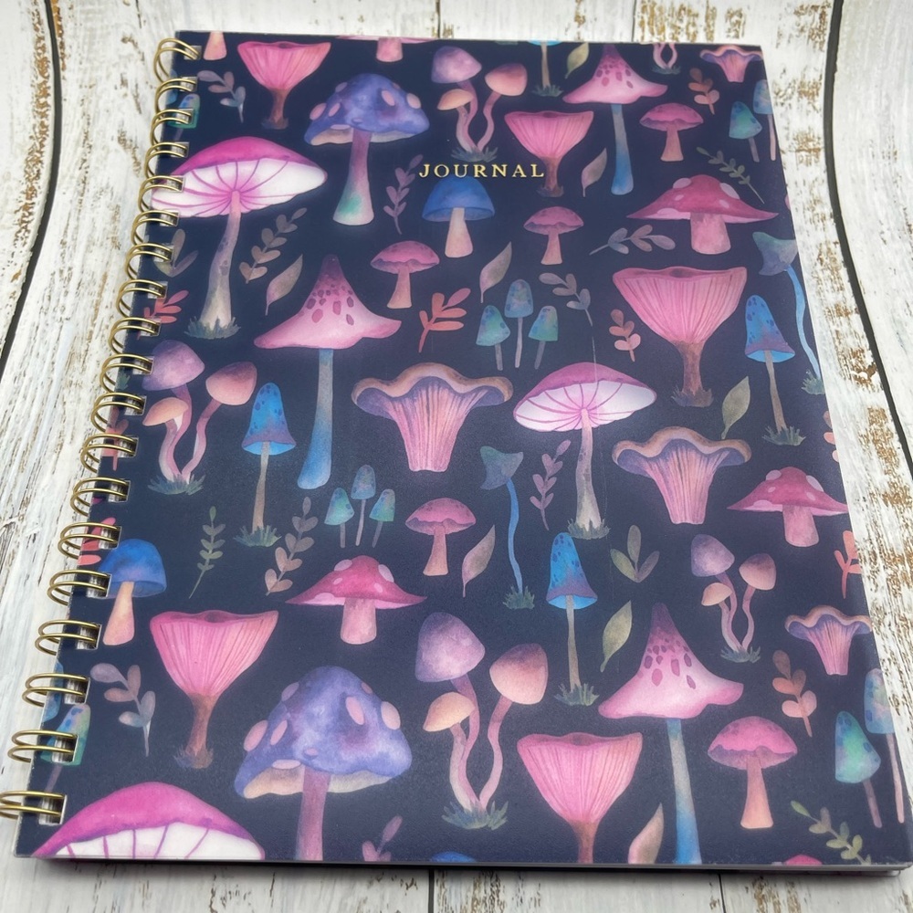 Floral mushroom journal notebook, NWOT